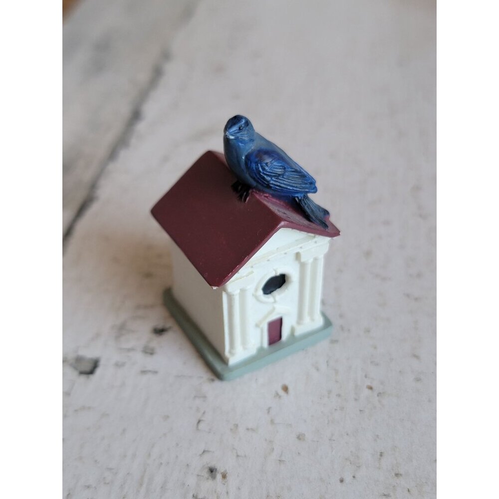 Lenox miniature Birdhouse garden vintage xmas figure‎ decor
